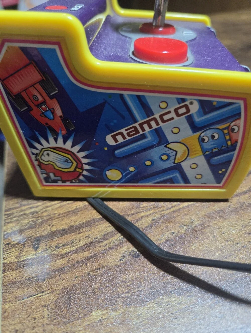 Namco Retro TV Games Joystick Controller in Purple, Yellow & Red